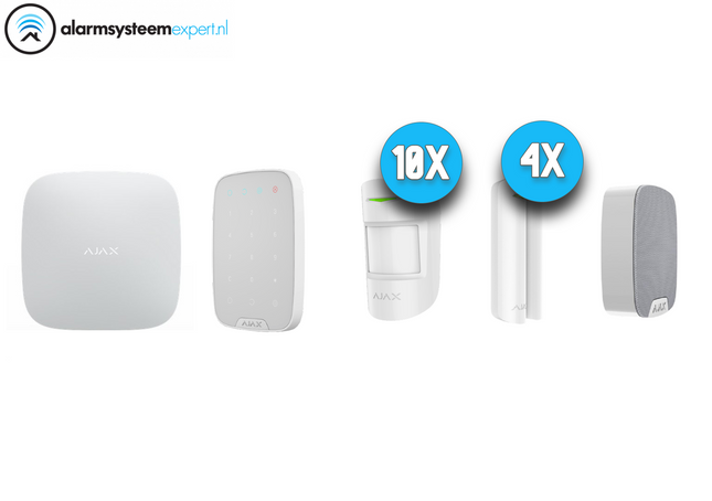 Ajax Systems Alarmsysteem Kit 6 Draadloos (Wit)