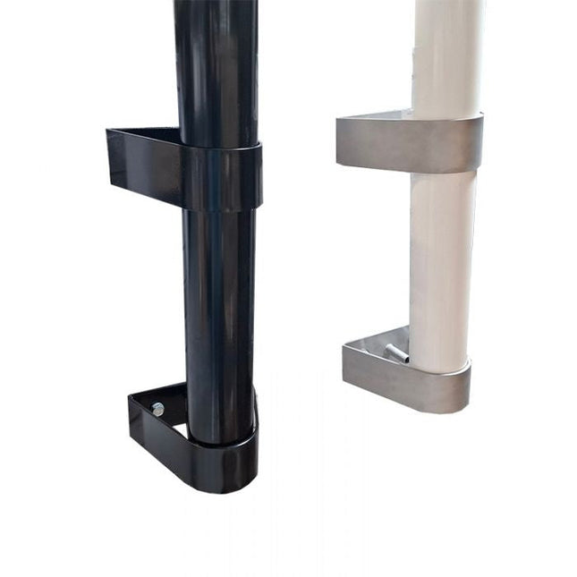 AlarmsysteemExpert.nl Cameramast 4 meter Ø 90mm met RVS muurbeugels