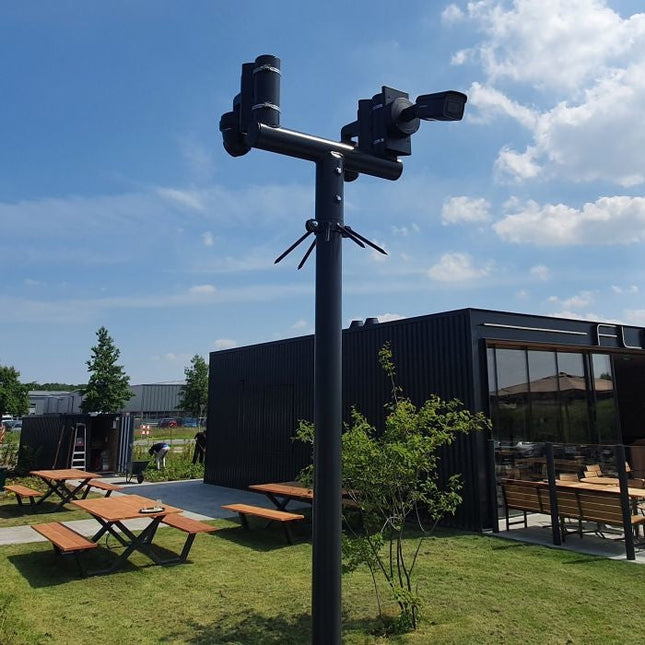 AlarmsysteemExpert.nl Cameramast T-stuk 90mm kleur zwart RAL9005