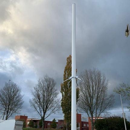 AlarmsysteemExpert.nl Cameramast verplaatsbaar aluminium 4 meter Ø 90mm met tegelframe