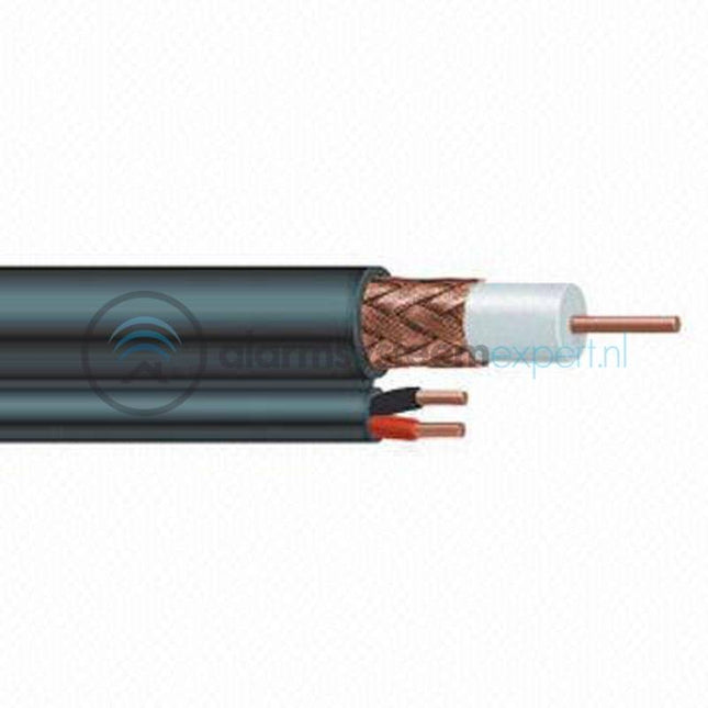AlarmsysteemExpert.nl Coax RG59 combikabel met DC voedingskabel, 100 meter