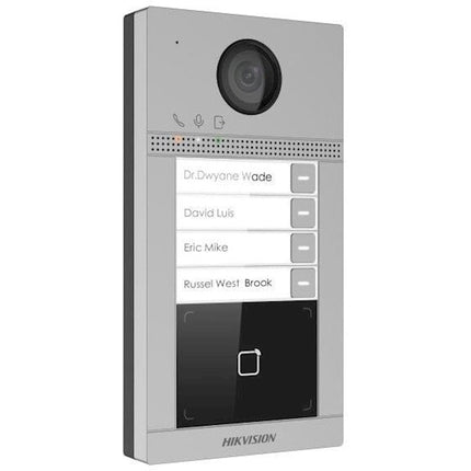 AlarmsysteemExpert.nl DS-KV8413-WME1/SURFACE Opbouw 4 beldrukkers IR verlichting PoE/12v Mifare kaartlezer