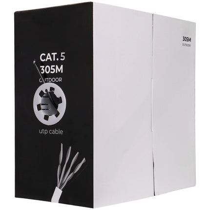 AlarmsysteemExpert.nl Netwerkkabel CAT5e UTP, 305 mtr, Solid aders, Outdoor kabel