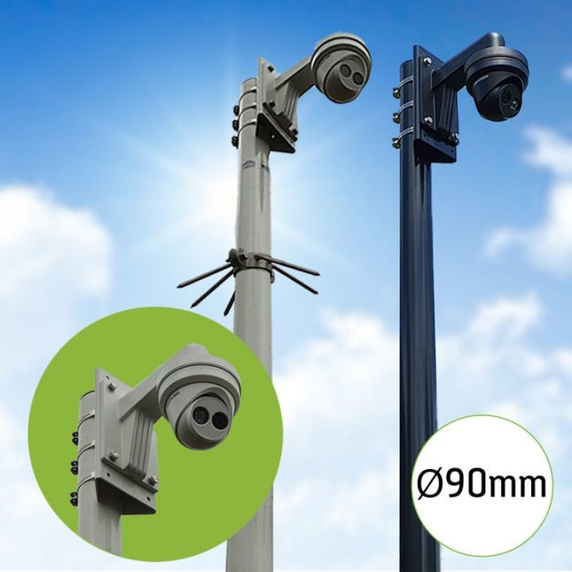AlarmsysteemExpert.nl Ronde cameramast met kantelanker 5 meter Ø 90mm
