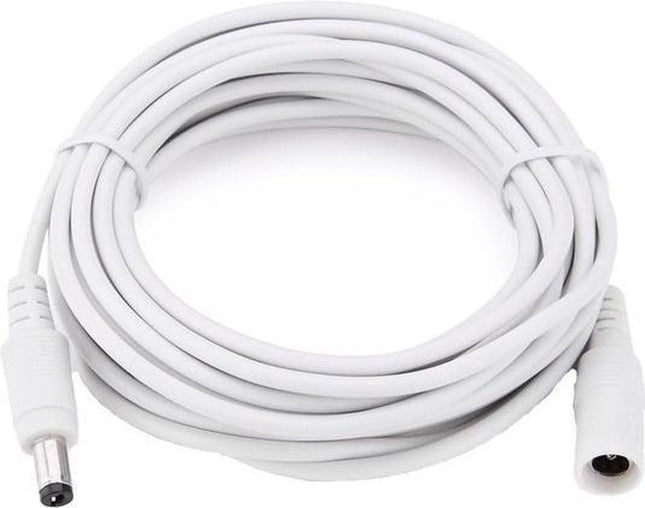 AlarmsysteemExpert.nl Verlengkabel voeding 12volt 5mtr Wit