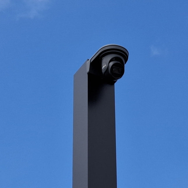 AlarmsysteemExpert.nl Vierkante cameramast met kantelanker 4 meter Zwart