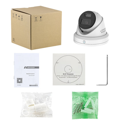 ASE T383-L/S, 8MP/4K Smart Hybrid-Light Turret camera, PoE, Micro sd slot, 2weg-audio, HIK-Oem