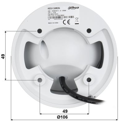 Dahua HAC-HDW2509TP-A-LED,  5MP, HD-CVI, Full Color Eyeball, 2.8mm Lens
