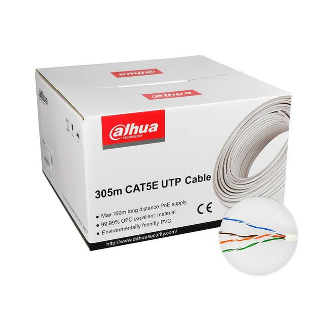Dahua Netwerkkabel CAT5E UTP kabel 305 mtr, 100% koper, solid aders