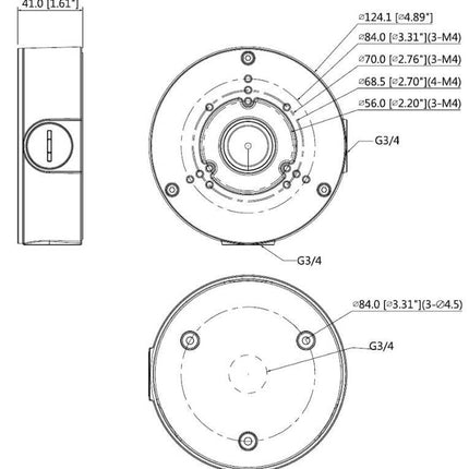 Dahua PFA130E montagebox Zwart