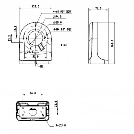 Dahua PFB204W Muursteun