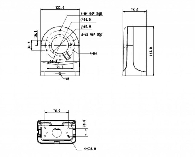 Dahua PFB204W Muursteun