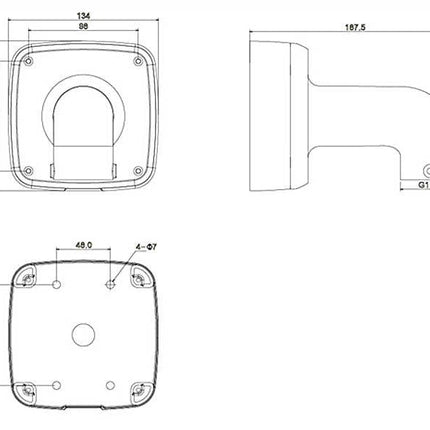 Dahua PFB302S Water-proof muursteun