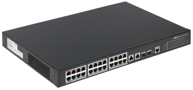Dahua PFS4226-24ET-360,  24-port 100 Mbps + 2-port Gigabit PoE Switch, AANBIEDING