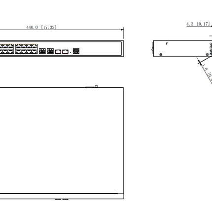 Dahua PFS4226-24ET-360,  24-port 100 Mbps + 2-port Gigabit PoE Switch, AANBIEDING