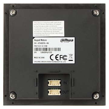 Dahua VTO4202FB-MK keyboard module Zwart