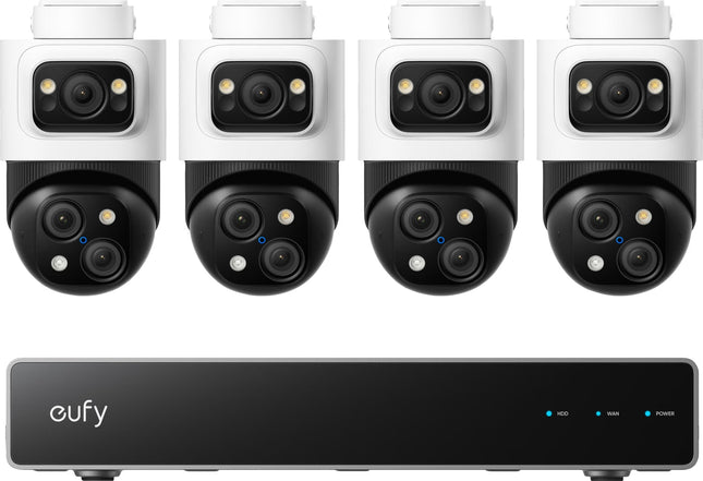 Eufy Beveiligingscamera set; PoE recorder met 4x S4 PTZ
