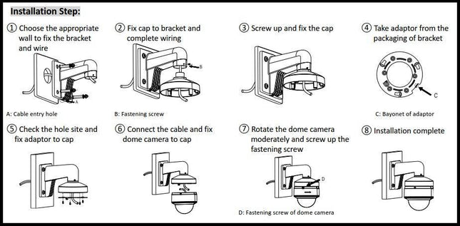 Hikvision DS-1273ZJ-130TRL aluminium wandbeugel