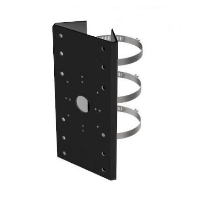 Hikvision DS-1275ZJ-SUS Black, zwarte paalmontagebeugel met klemmen