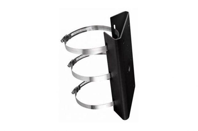 Hikvision DS-1275ZJ-SUS Black, zwarte paalmontagebeugel met klemmen