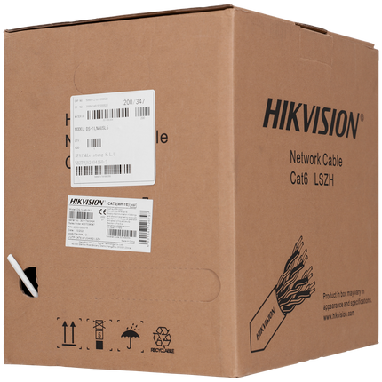 Hikvision DS-1LN6USL5 Netwerkkabel CAT6, UTP Solid aders, 305 mtr