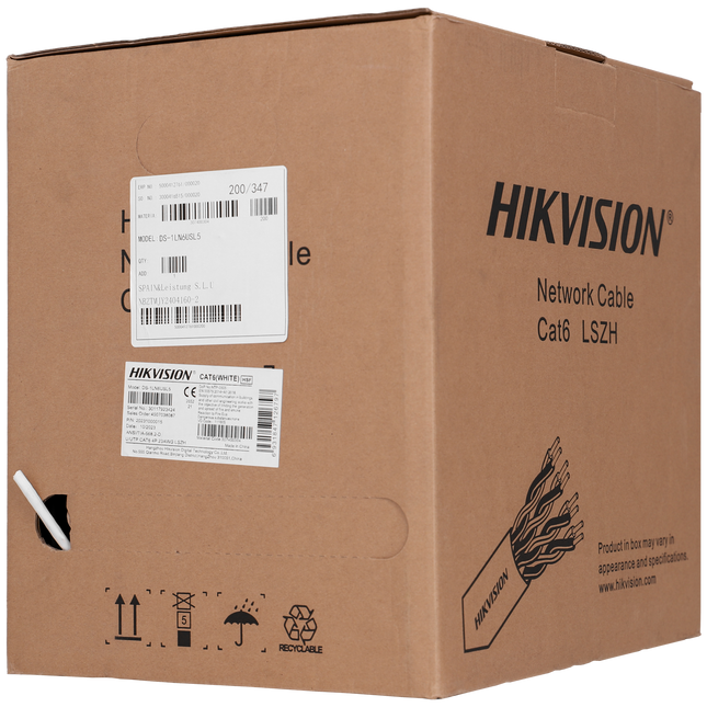 Hikvision DS-1LN6USL5 Netwerkkabel CAT6, UTP Solid aders, 305 mtr