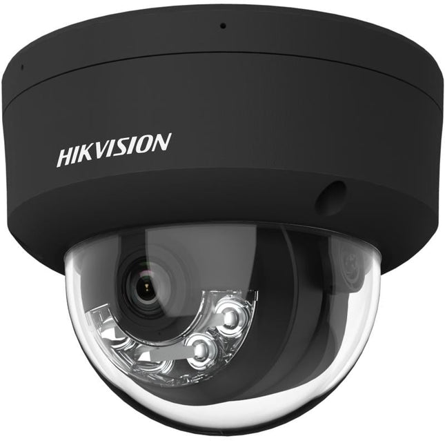 Hikvision DS-2CD2183G2-LIS2U Zwart, 8MP 4K Dome Camera, AcuSense, Smart Hybrid Light, PoE en 2x Microfoon