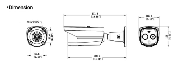 Hikvision DS-2TD2617-3/QA 160x120/4MP HeatPro Bullet met Thermische openingshoek van 50°