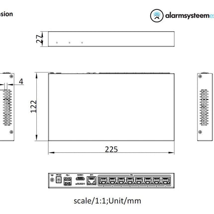 Hikvision DS-E08NI-Q1/8P, Incl. 2TB SSD, Geschikt voor 8 IP camera's 8x PoE