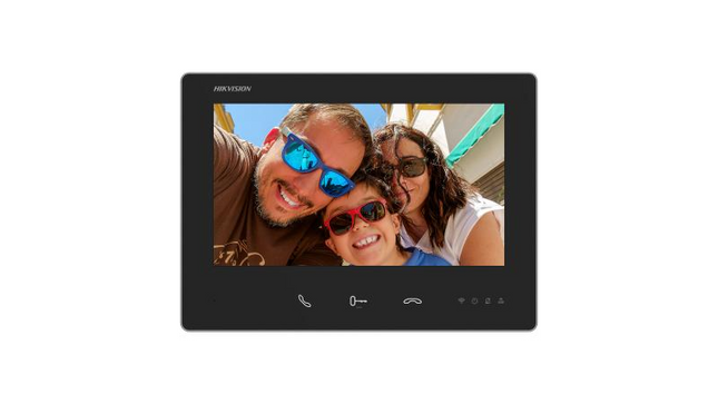 Hikvision DS-KH7300EY-WTE2, 2-Draads Modulaire intercom, zwarte binnenpost, WiFi