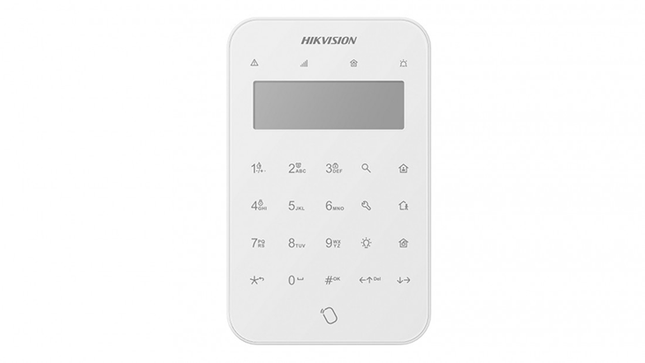 Hikvision DS-PK1-LT-WE Draadloos LCD Keypad + Tag Reader