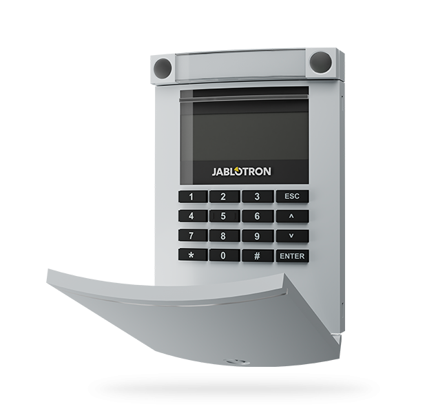 Jablotron JA-154E-GR, Bediendeel draadloos, LCD en RFID Grijs