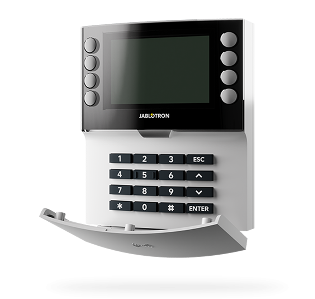 Jablotron JA-155E Draadloos toetsenbord met display en RFID-lezer WIT