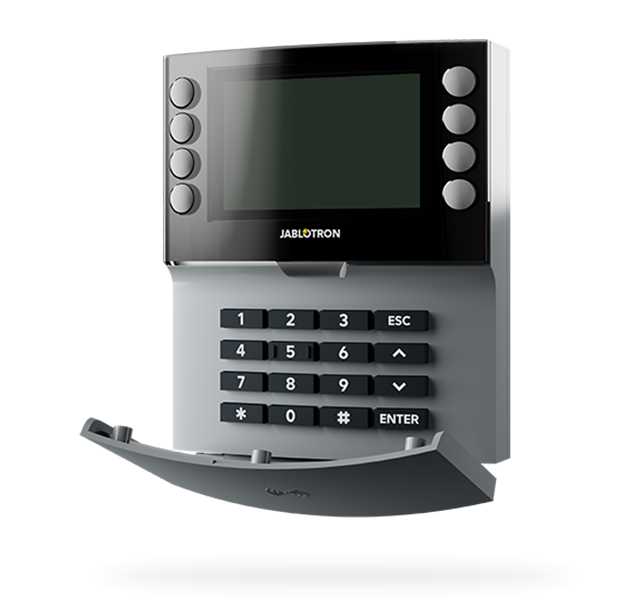 Jablotron JA-155E-GR, Draadloos bediendeel met viersegmenten toetsenbord, LCD en RFID lezer