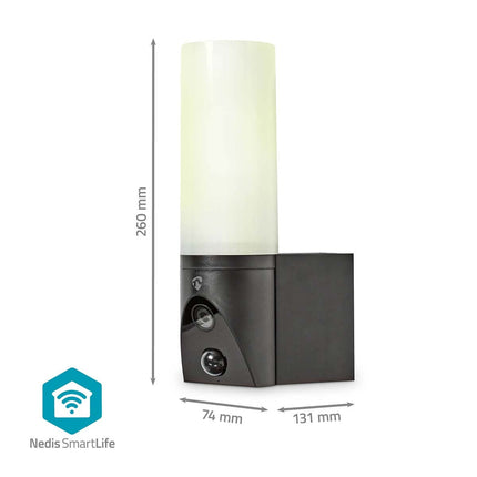 Nedis 2Mp SmartLife WiFi Camera (draaibaar) voor buiten met geïntegreerde Led Lamp