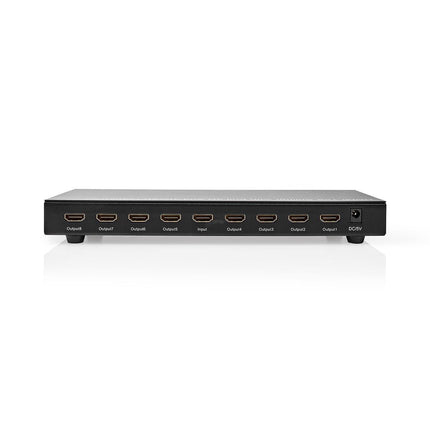 Nedis 8-Poorts HDMI splitter 8x HDMI Output 4K@30Hz 3.4 Gbps Metaal Antraciet
