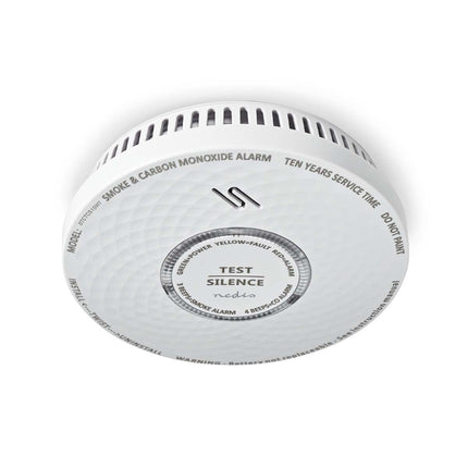 Nedis DTCTCS10WT, Rook-Koolmonoxidemelder, Klein Design, Sensor, Levensduur Batterij van 10 Jaar