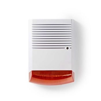 Nedis Dummy beveiligings-sirene IP44  Wit / oranje