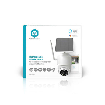 Nedis SmartLife PTZ Camera voor buiten met WiFi, zonnepaneel en batterij