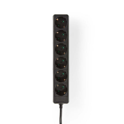 Nedis Stekkerdoos met randaarde, 16 A, 6-wegs, 1.5m
