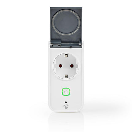 Nedis Wi-Fi Smart Stekker voor Buiten | Spatwaterbestendig | IP44 | Verbruiksmonitor | Schuko Type F | 16 A