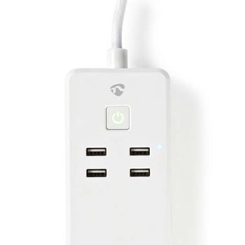 Nedis Wi-Fi Smart Stekkerdoos | 3x Schuko Type F | 4x USB | 16 A
