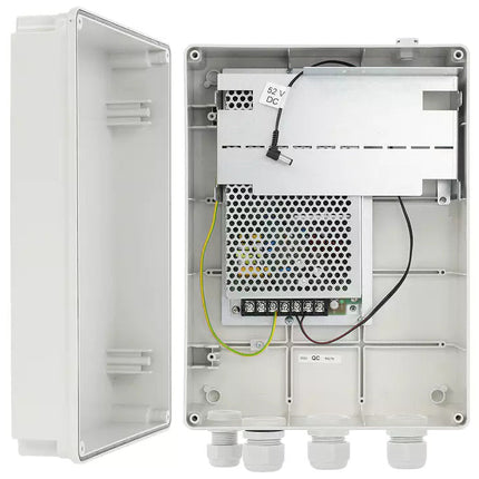 Pulsar SWSH120 ABS Kast IP56 met 52VDC/120W voeding t.b.v. PoE switch