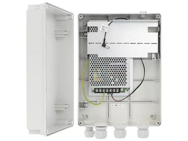 Pulsar SWSH120 ABS Kast IP56 met 52VDC/120W voeding t.b.v. PoE switch