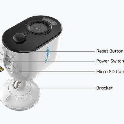 Reolink B330, 5MP Draadloze batterij camera met schrikverlichting
