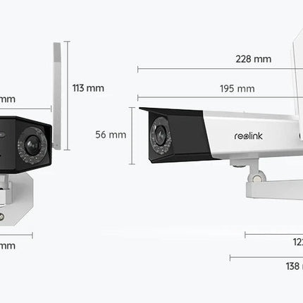 Reolink B750-W 4K/8Mp draadloze Dual-lens batterijcamera 180gr kijkhoek, slimme detectie