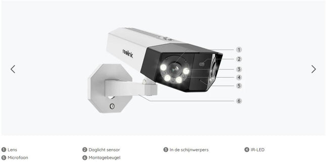 Reolink P730, 4K Dual-lens camera met 180° kijkhoek met PoE