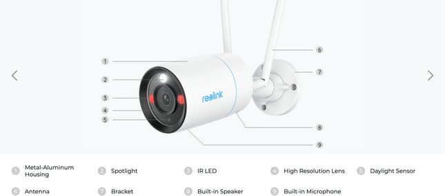 Reolink W330, 8MP Bullet camera Dual-Band WiFi6 met kleurennachtzicht