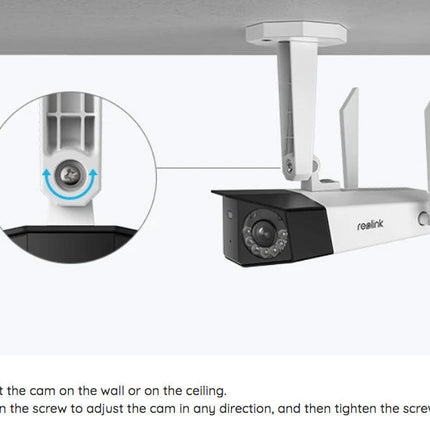 Reolink W730, 4K/8MP 180° kijkhoek Dual-lens camera met WiFi